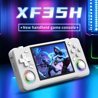XF35H 3.5 Inch WIFI Retro Hand Held Game Console 3D Kids Mini Arcade Classic Game Players with EMMC RAM and Rk3326 CPU